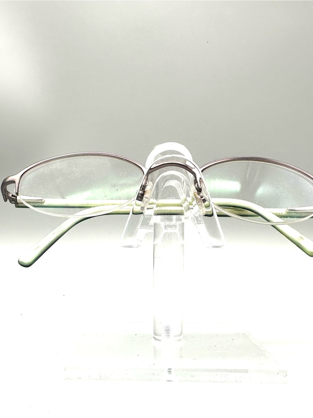 Kate Spade Lenny 8RD5 Eyeglasses Brown Green Semi Rimless Oval Frames Italy 130